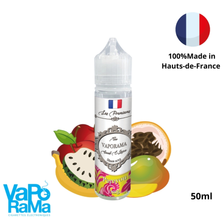e-liquide multifruit mangue banane fruits tropicaux pomme Papayou VAPORAMA 50ml
