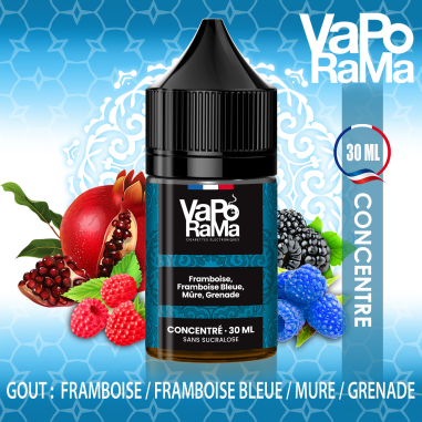 VAPORAMA Framboise framboise bleue mûre grenade 30ml arôme