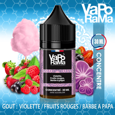VAPORAMA Violette Fruit rouge Barbe a papa 30ml arôme