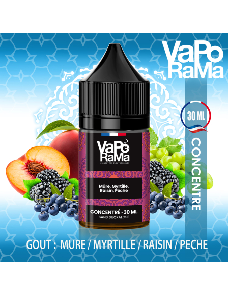 VAPORAMA Mûre myrtille raisin pêche 30ml arôme