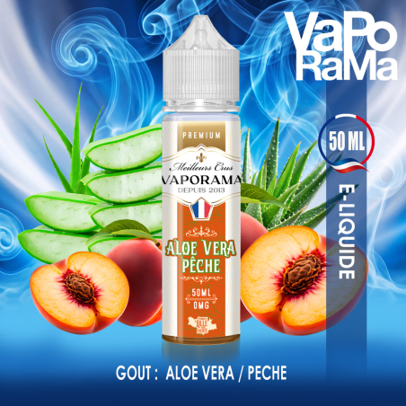 e-liquide aloe Vera pêche VAPORAMA 50ml