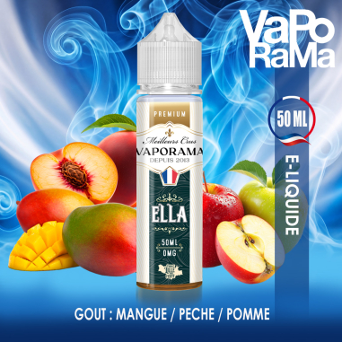 e-liquide mangue pêche pomme Ella VAPORAMA 50ml