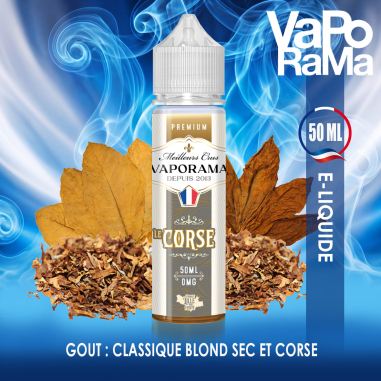 e-liquide tabac blond cigare Le Corse VAPORAMA 50ml