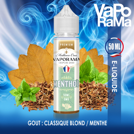 e-liquide tabac menthe Menthol VAPORAMA 50ml