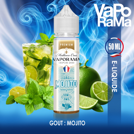 e-liquide menthe citron sucre de canne Le mojito VAPORAMA 50ml