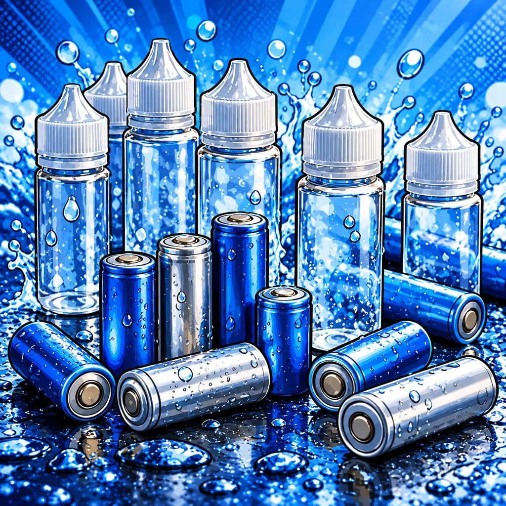 Accessoires pour la vape : flacons vides et accus